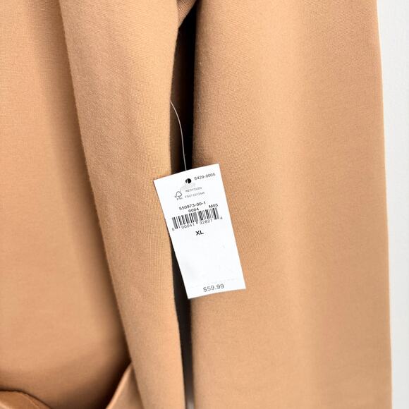 Old Navy NWT Long Line Cardi Coat XL Jacket Tan Camel Oversized Stretch Capsule - Picture 4 of 6